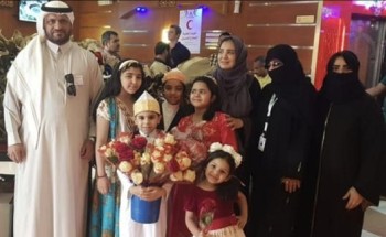 استقبال حافل للحجاج من اسر الشهداء بدولة مصر مكة ؛