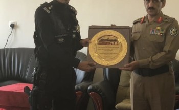 تكريم الملازم أول سلطان الرشيدي لتميز أداءه اثناء الحج 1439هـ