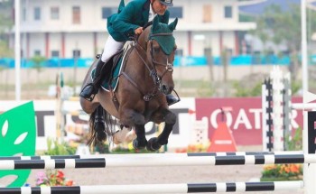 بالصور.. الفارس السعودي رمزي الدهامي يحصد برونزية قفز الحواجز بدورة الألعاب الآسيوية