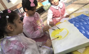 فنانات «جسفت عسير» يدربن أطفال جمعية المعوقين