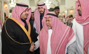 نائب أمير منطقة الرياض ينقل تعازي القيادة للشهيد مجرشي