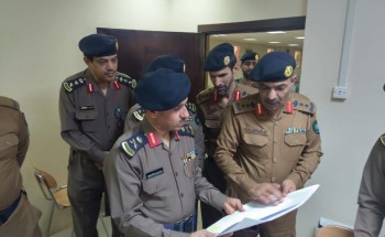 مدير الدفاع المدني القصيم يتفقد الجنة الفرعية للقبول والتسجيل
