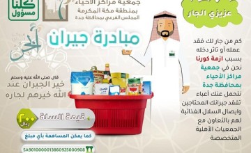 (79) سلة غذائية رمضانية لمستفيدي مركز حي أبحر