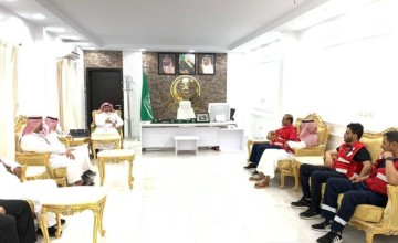 محافظ طريف يستقبل مدير عام هيئة الهلال الاحمر بالحدود الشمالية