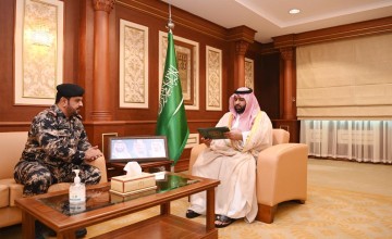 سمو الأمير محمد بن عبدالعزيز يستقبل قائد قوة أمن المنشآت بالمنطقة