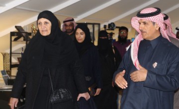 الأميرة هيفاء الفيصل تزور منارة حائل الفضائية