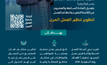 الراجحي يَصدُر قراراً بتعديل تَنظِيم العمل اَلمَرِن