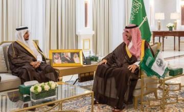 أمير منطقة الجوف يستقبل مدير إدارة التحريات الإدارية بالمنطقة سابقاً والمدير المكلف حديثاً