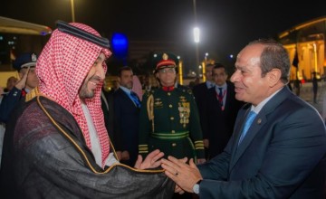 ولي العهد يغادر القاهرة وفي مقدمة مودعيه الرئيس «السيسي»
