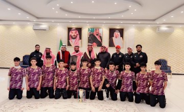 محافظ طبرجل يستقبل نادي طبرجل الرياضي بعد حصوله على بطولة دوري المنطقة