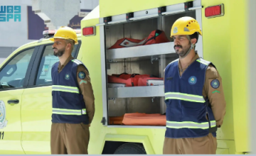 قوات الدفاع المدني تباشر مهامها في مشعر عرفات منذ الصباح لتعزيز السلامة وخدمة الحجاج