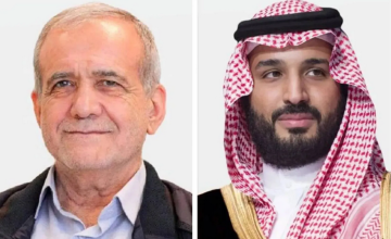 ولي العهد يتلقى اتصالًا من الرئيس الإيراني ويؤكد دعم المملكة للحوار وترحيبها بوقف إطلاق النار