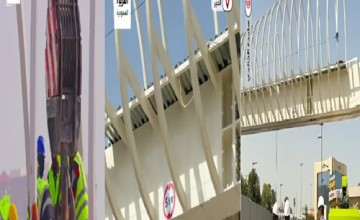 في 36 ساعة فقط.. إنجاز أضخم جسر مشاة بالخبر (شاهد)