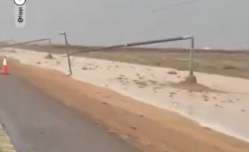 رياح قوية.. سقوط أكثر من 12 عمود كهرباء دون خسائر بشرية بطريق رياض الخبراء (شاهد)