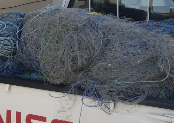 الثروة السمكية بالقحمة تضبط كميات كبيرة من وسائل الصيد المحظورة في عرض البحر