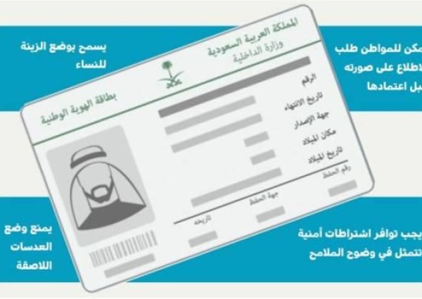 “الأحوال المدنية”: يحق للمواطن الاطلاع على صورته في الهوية الوطنية قبل اعتمادها.. والزينة مسموحة للنساء