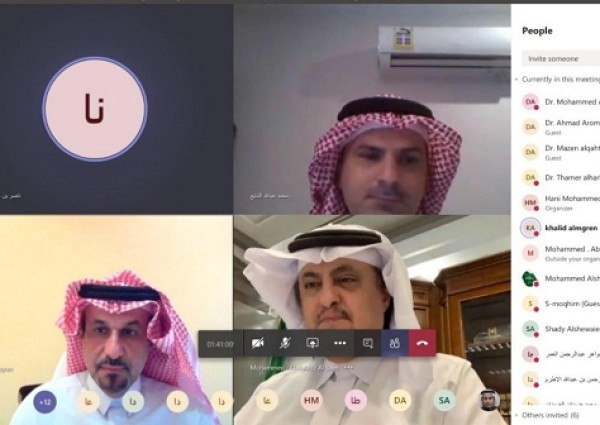 معالي مدير  جامعة المجمعة يترأس ثاني جلسة افتراضية لمجلس الجامعة في جلسته السادسة للعام الجامعي 1440 / 1441 هـ