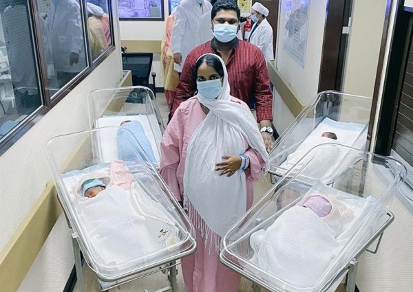 عانت من عدم الإنجاب لـ 6 سنوات .. امرأة تلد 4 توائم في مستشفى شرورة العام