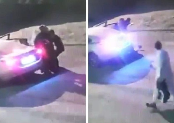 وسط مقاومة كبيرة منه .. بالفيديو: محاولة خطف شاب على طريق عام ليلاً