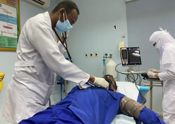 فرضية حادث مروري بمستشفى القيصومة العام