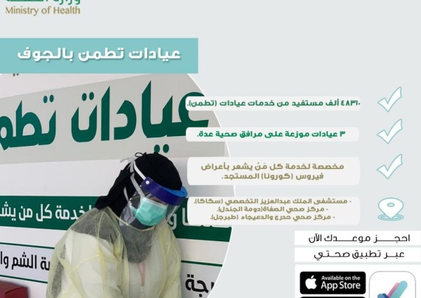 أكثر من 48 ألف مستفيد من خدمات عيادات تطمن بالجوف