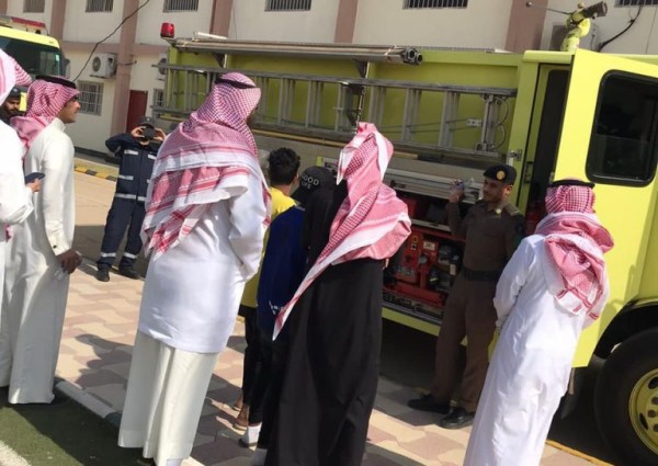 دار التوجيه ببريدة تنفذ خطة اخلاء الدفاع المدني