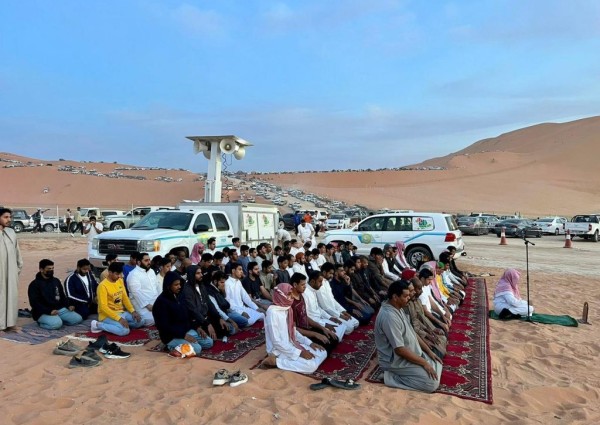 هيئة الأمر بالمعروف في محافظة المذنب تشارك في مهرجان واحة المانعية عبر المصلى المتنقل