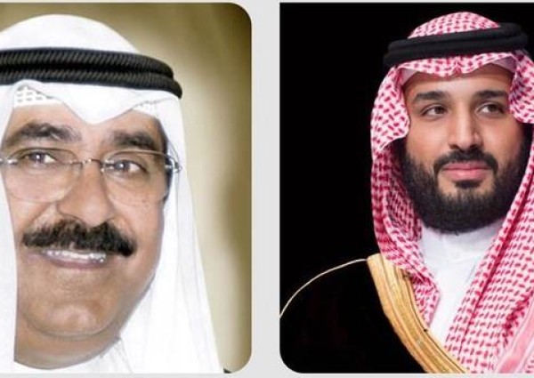 ولي العهد يجري اتصالاً هاتفياً بولي عهد الكويت