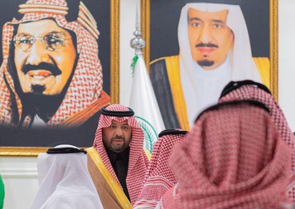 سمو أمير الحدود الشمالية يستقبل المهنئين بحلول شهر رمضان المبارك