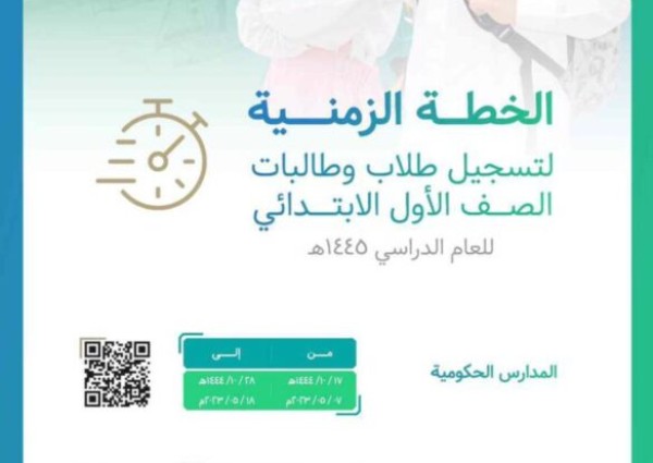 انطلاق تسجيل الطلاب المستجدين للعام الدراسي القادم 1445 هـ