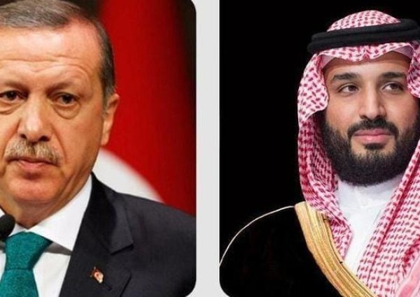 سمو ولي العهد يتلقى اتصالاً هاتفياً من رئيس جمهورية تركيا