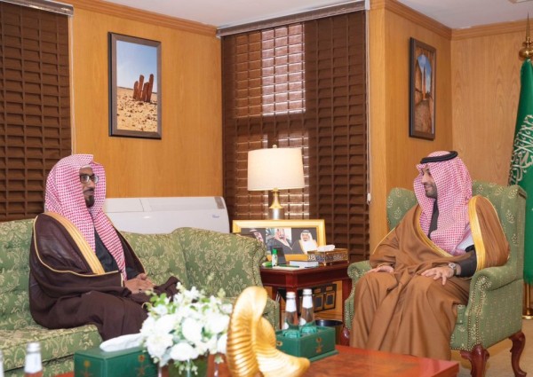 نائب أمير الجوف يستقبل رئيس محكمة الاستئناف الإدارية بالمنطقة
