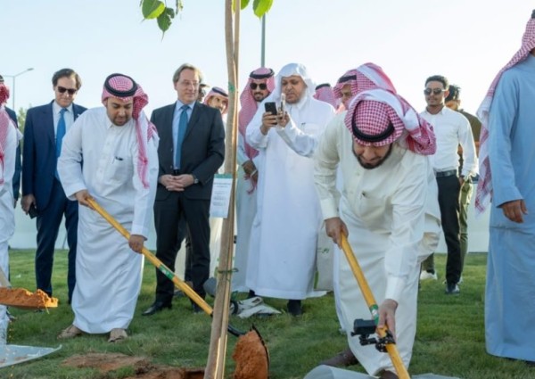 استمراراً لمشاريع تشجير الأحياء السكنية “الرياض الخضراء” يصل إلى حي عرقة​