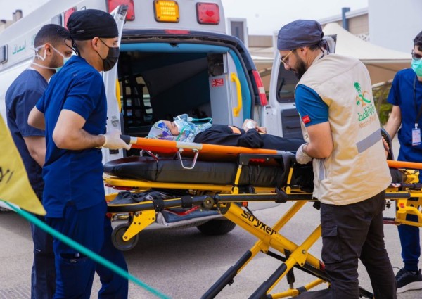 تنفيذ فرضية حريق وهمي بمستشفى حفر الباطن المركزي