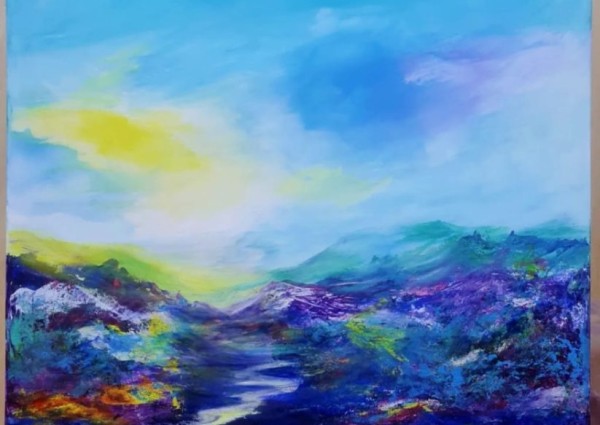 “من وحي الطبيعة”.. لوحة فنية للفنان التشكيلي الاستاذ محمد حسن هزازي