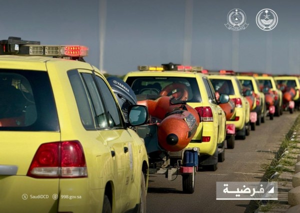 الدفاع المدني بمنطقة جازان ينفذ فرضية لمواجهة الأمطار والسيول بمحافظة العارضة