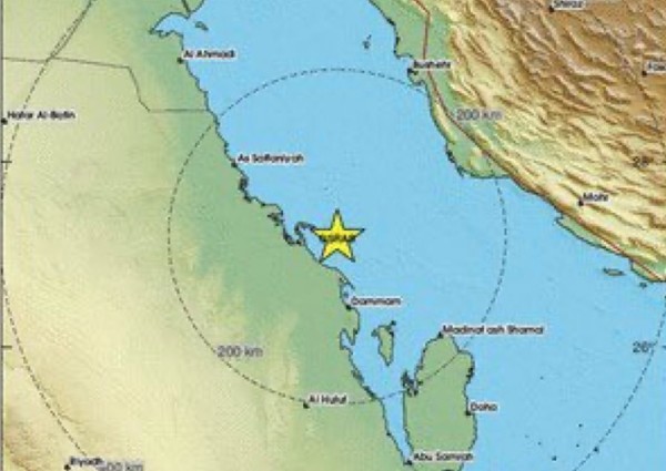 هزة أرضية شرق مدينة ⁧‫الجبيل‬⁩.. تعرف على التفاصيل وأدعية النجاة والتصرف السليم بعد الزلزال