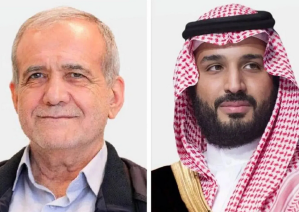 ولي العهد يتلقى اتصالًا من الرئيس الإيراني ويؤكد دعم المملكة للحوار وترحيبها بوقف إطلاق النار