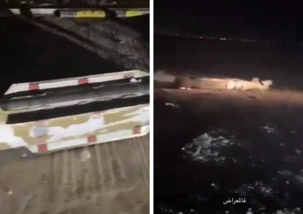 شاهد.. شظايا الصواريخ الإيرانية بعد سقوطها في مواقع متفرقة بقطر