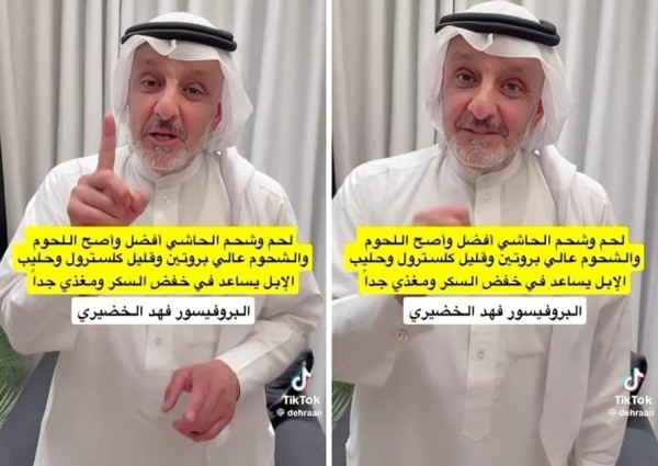 بالفيديو.. «الخضيري» يقارن بين لحم الحاشي ولحوم الأبقار والأغنام ويحدد الأفضل بينهما.. ويكشف فوائد حليب الأبل لمرضى «السكر والتوحد»