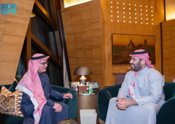 ولي العهد يستقبل البروفيسور عمر ياغي بقصر اليمامة