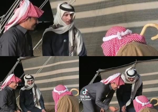 المنشد نادر الشراري يزور “أبو خليف” ويطربه ببيوت من “الهجيني” (فيديو)