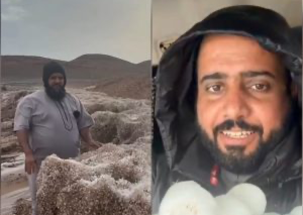 “أعنف بردية في الخليج”.. عاصفة تاريخية تضرب جنوب حائل: بياض يكسو الشويمس والحائط وتوثيق ميداني لكثافة “شعيب غنيم” (شاهد)