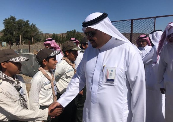 رئيس بلدية خليص ورئيس المجلس البلدي في زيارة لمدرسة النخيل المتوسطة