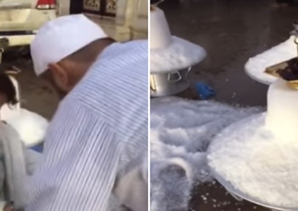 شاهد: أهالي “دومة الجندل” يحتفلون بتساقط زخات البرد بطريقة مبتكرة!