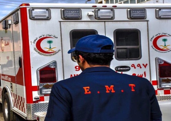 الهلال الأحمر ينقذ طالبه بعد ان تعرضت لاصابة في الرأس بالباحة