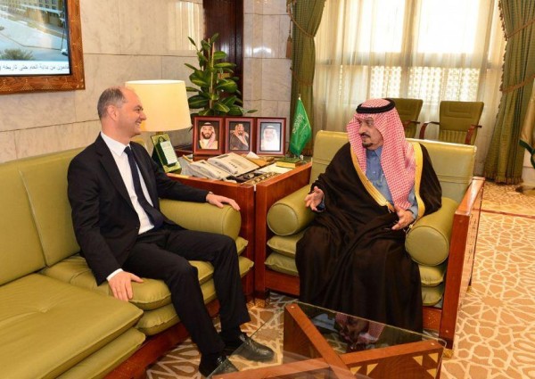 سمو أمير منطقة الرياض يستقبل سفير جمهورية النمسا بمناسبة انتهاء فترة عمله سفيراً لبلاده لدى المملكة
