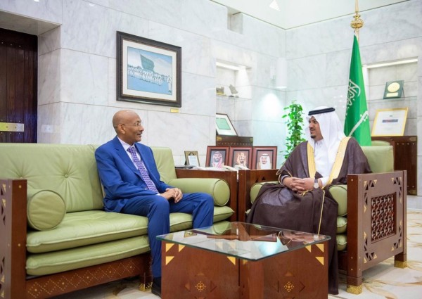 نائب أمير منطقة الرياض يستقبل سفير السودان لدى المملكة