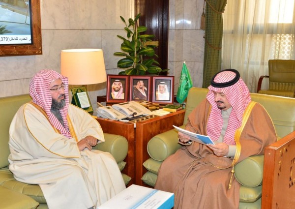 سمو أمير منطقة الرياض يستقبل رئيس المحكمة الجزائية المتخصصة