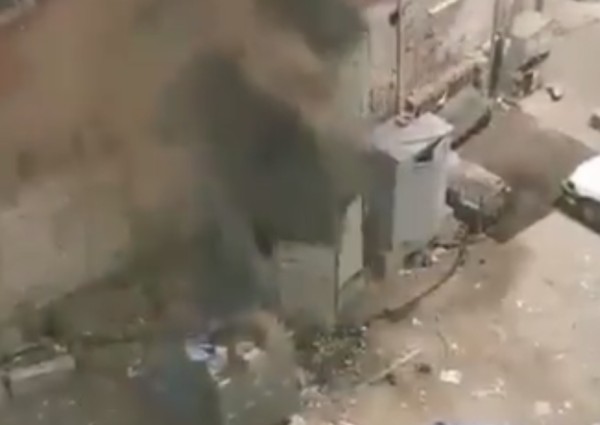 شاهد .. لحظة انفجار الكبائن الرئيسية المغذية لحي جرول بمكة